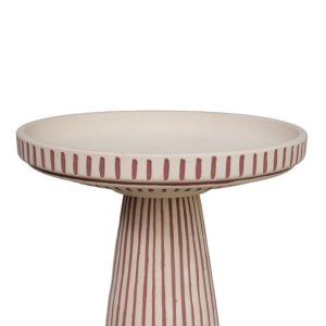 Gabbi Fluted Birdbath – Natural/Red – No Lock Top Only