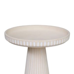 Gabbi Fluted Birdbath - Natural/White - No Lock Top Only