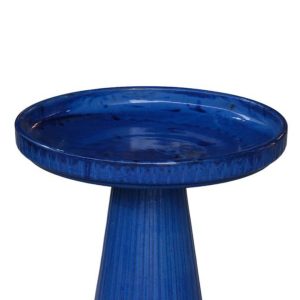 Gabbi Fluted Birdbath - Blue - No Lock Top Only