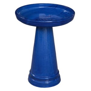 Maria Plain Birdbath with Lock Top - Blue