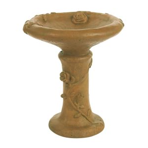 Rose Birdbath – Moss Green
