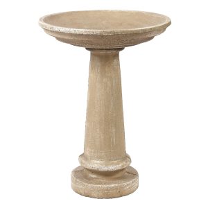 Plain with Pedestal Birdbath – Moss Green – Small