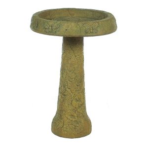 Butterfly Birdbath – Brushed Moss