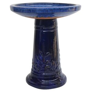 Leaf Birdbath – Small – Cezanne Blue