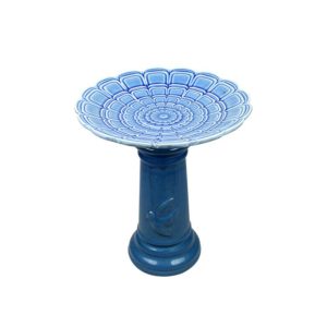 Aster Birdbath – Blue – 18″