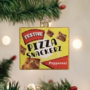 Pizza Snackerz Glass Ornament