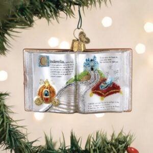 Cinderella Book Glass Ornament