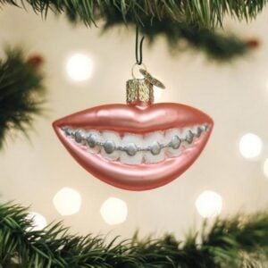 Braces Glass Ornament