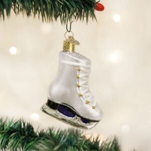 Ice Skate Glass Ornament