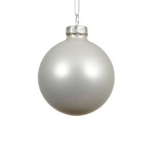 Glass Bauble - Matte Winter White - 5.91"