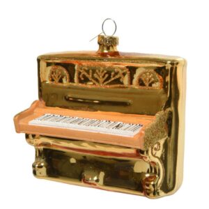 Glass Upright Piano Ornament - 2"