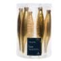 Glass Icicle Ornament – Light Gold – 6 Pack