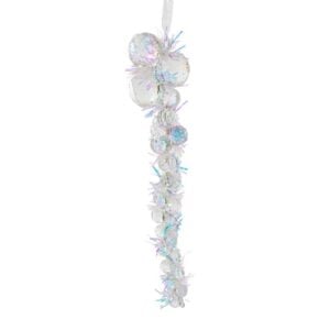 Tinsel Icicle Ornament - Clear/Iris - 6.69"