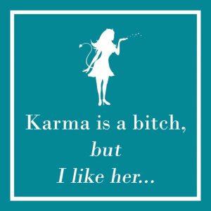 Karma's a Bitch Beverage Napkins - Paperproducts Design - 5"x5"