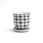 Liberte Pot With Saucer - Chive - Black Star - 3.25"
