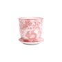 Liberte Pot With Saucer - Chive - Red Squirrels - 3.25"