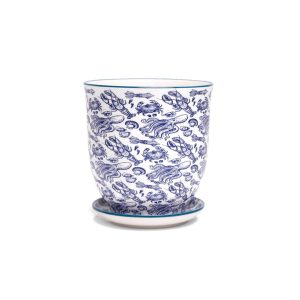 Liberte 5 Porcelain Pot and Saucer Set – Octopus – 3.25″