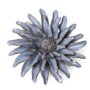 Gerbera Daisy Ceramic Flower - Chive - Blue Grey - 5"x 2"