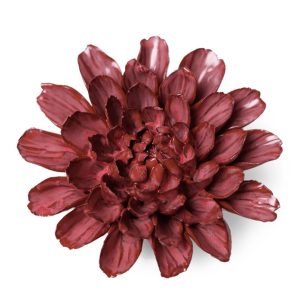 Star Dahlia Ceramic Flower - Chive - Blush Pink - 4.7" x 2"