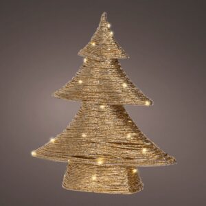 MicroLED Gold Paper Tree - Warm White - 15.75"