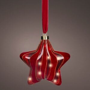 MicroLED Red Star - Battery Operated - Warm White