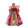 Lit Angel Tree Topper - Kurt Adler - Red/Green - 14"