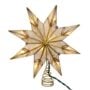 LED Glitter Capiz Star Tree Topper - Kurt Adler - Gold - 14"