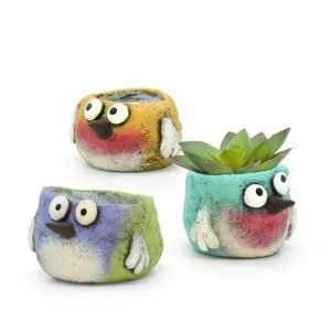 Beautiful Birds Planter Set - Blobhouse - 4.75" - 5.5"