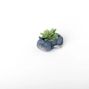 Sleeping Blue Cat Mini Planter