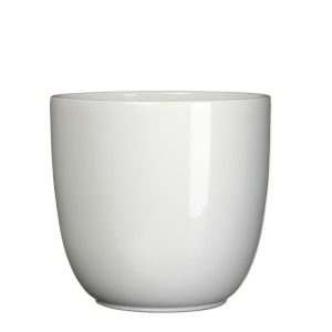 Tusca Round Planter – Gloss White – 4.75″