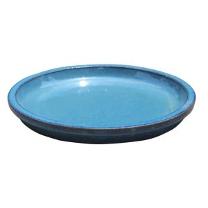 Plant Saucer – Aqua Blue – 14.25″