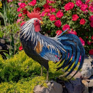 Iron Rooster Statue – Brooks – 28″