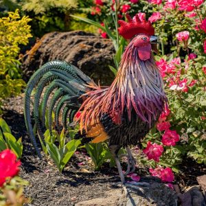 Iron Rooster Statue – Leopold – 28″