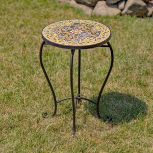 Mosaic Pedestal Plant Stand – Newport – 22″