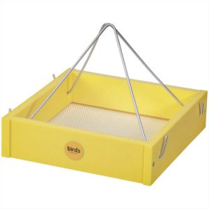 Hanging Tray Bird Feeder – Birds Choice – Yellow – Small