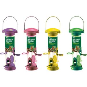 Funky Flip Top Seed Feeder – Gardman – Assorted Colors