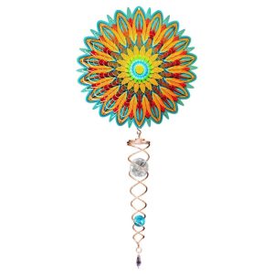 Mini Wind Spinner – Spinfinity – Mandala Floral – 14″