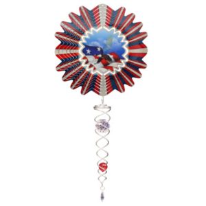 Mini Wind Spinner – Spinfinity – Animated Patriotic – 14″