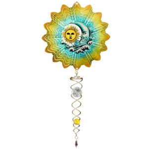 Mini Wind Spinner – Spinfinity – Sun and Moon – 14″