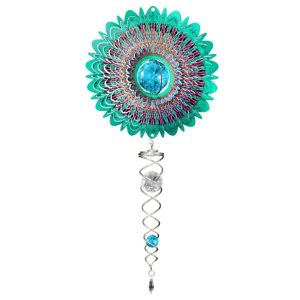 Mini Wind Spinner – Spinfinity – Crystal Cosmic Mandala – 14″