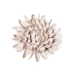 Mum Ceramic Flower – Chive – Ivory – 4.5″ x 2″