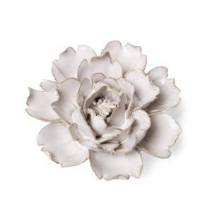 Rose Ceramic Flower – Chive – Ivory – 3.7″ x 1.8″