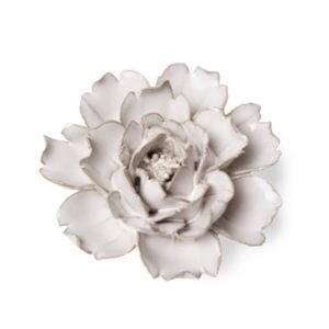 Rose Ceramic Flower – Chive – Ivory – 3.7″ x 1.8″