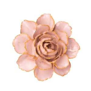 Camellia Ceramic Flower- Chive – Rose Pink – 5.51″ x 2.36″