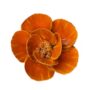 Poppy Ceramic Flower - Chive - Burnt Orange - 4.13" x 1.97"