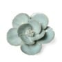 Poppy Ceramic Flower – Chive – Milk Teal – 4.1″ x 2″