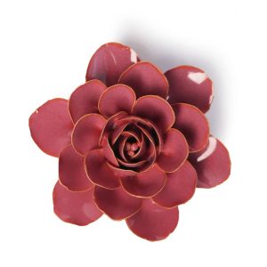 Begonia Ceramic Flower – Chive – Blush Pink – 4.5″ x 2.25″