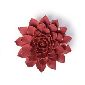 Azalea Ceramic Flower – Chive – Blush Pink – 5.25″ x 2.25″