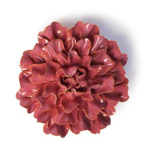 Carnation Ceramic Flower – Chive – Blush Pink – 4.5″ x 2.25″