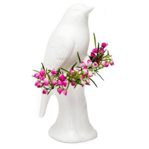 Bird Vase - Chive - White - 3.5" x 8.75"